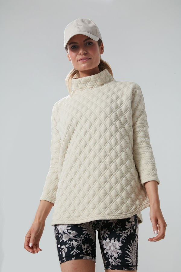 Sand Quilted Funnel Pullover | Tuckernuck (US)