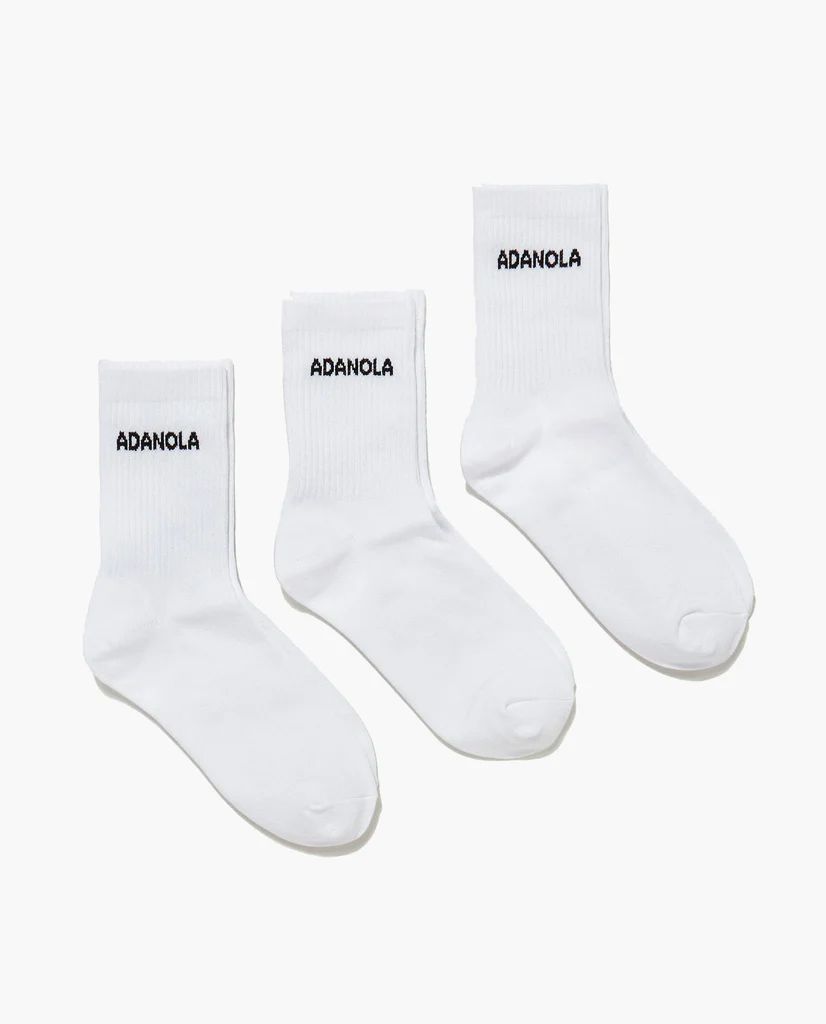 3 Pack Socks - White | Adanola UK