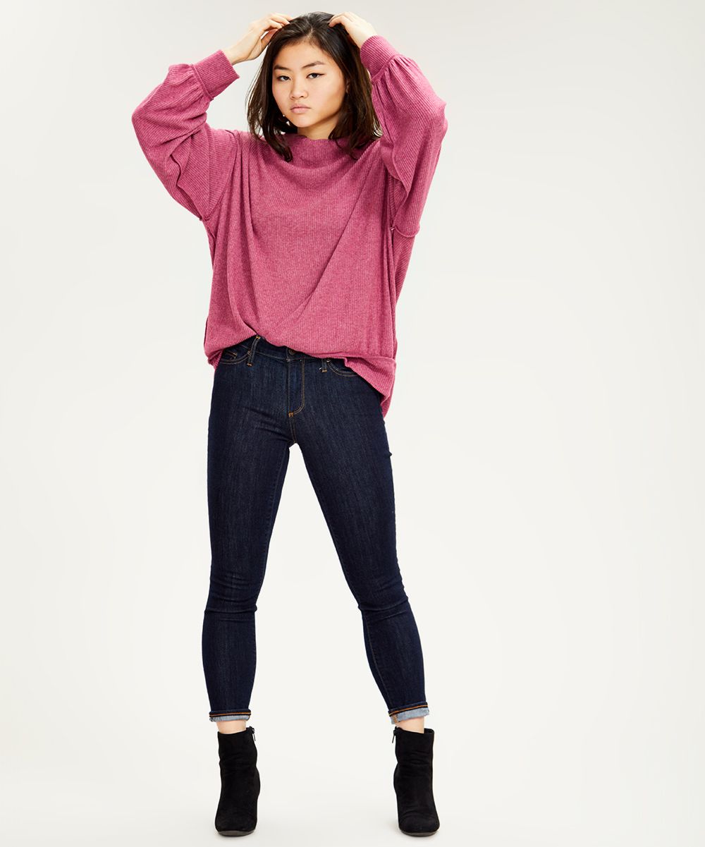 Free People Women's Tee Shirts WINE - Wine Main Squeeze Hacci Ribbed Sweater - Women | Zulily