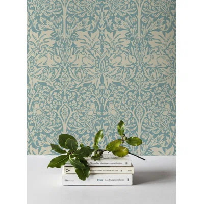 William Morris Brer Rabbit Wallpaper Bryelle Peel & Stick Damask Roll | Wayfair North America