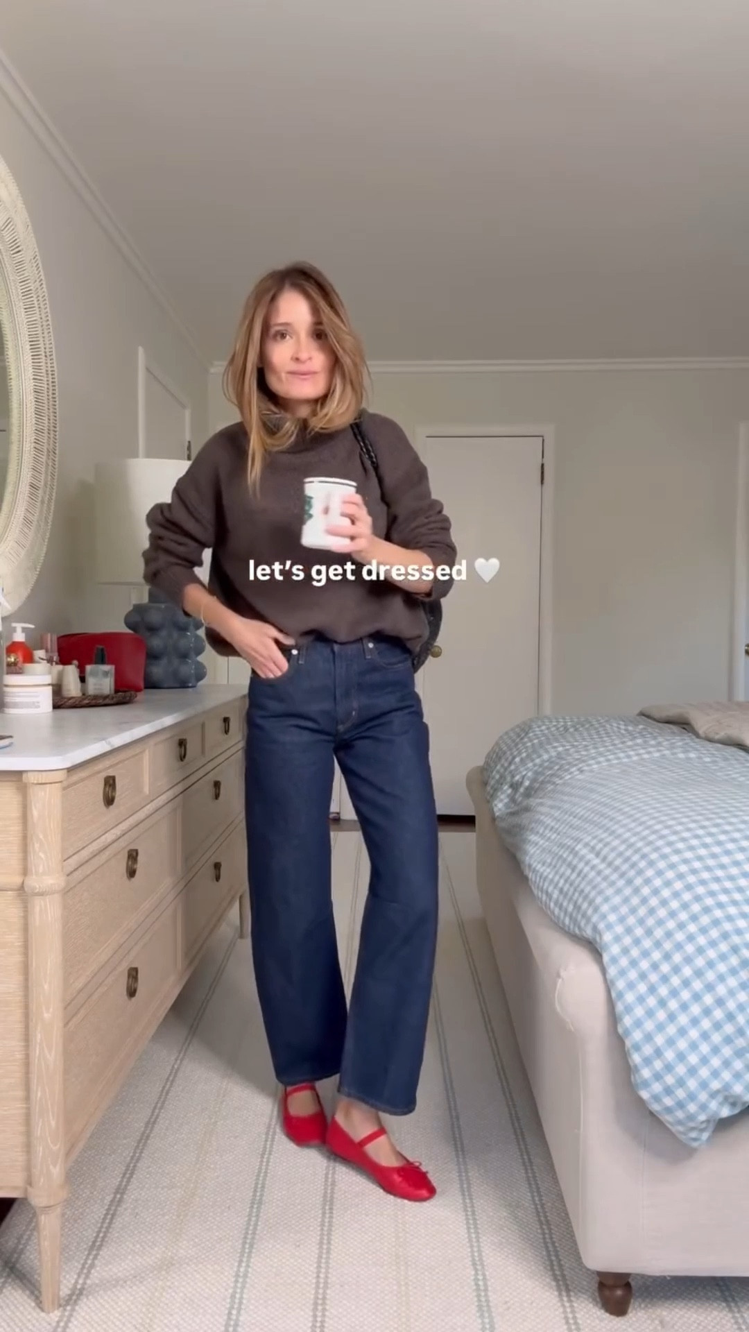 monday ootd 🤎 can’t get enough chocolate brown and dark denim.

Alex Mill Nottinghill crewneck sweater has been a best seller all holiday season. This is a turtle neck version which is gorgeous! • Citizens of Humanity Miro jeans consistently top of my rotation and sell out often! Found healthy stock so pick up now! • Loeffler Randall Leone ballet flats add a fun and unexpected pop of color to a an otherwise more subdued color profile. 

 Sweater: wearing a small, jeans: sized down 1 to a 24, flats: run tts 

❤️ Follow if you’re looking for easy everyday outfit inspiration! 

#grwm #ootd #outfitinspo #outfitoftheday #outfitideas #everydaystyle #ootd #fallstyle #winteroutfitinspo #effortlessstyle #momstyle #classicstyle #closetstaples #styleblogger #realoutfitgram #winterfashion #outfitinspo #wardrobestaples #ootd  #realoutfitgram

#LTKSeasonal #LTKootd #LTKmomlife