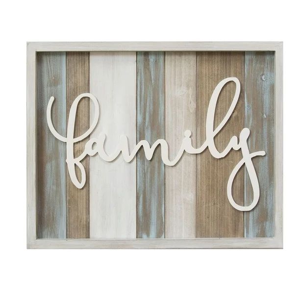 Stratton Home Decor Rustic "family" Wood Wall Sign Décor | Walmart (US)