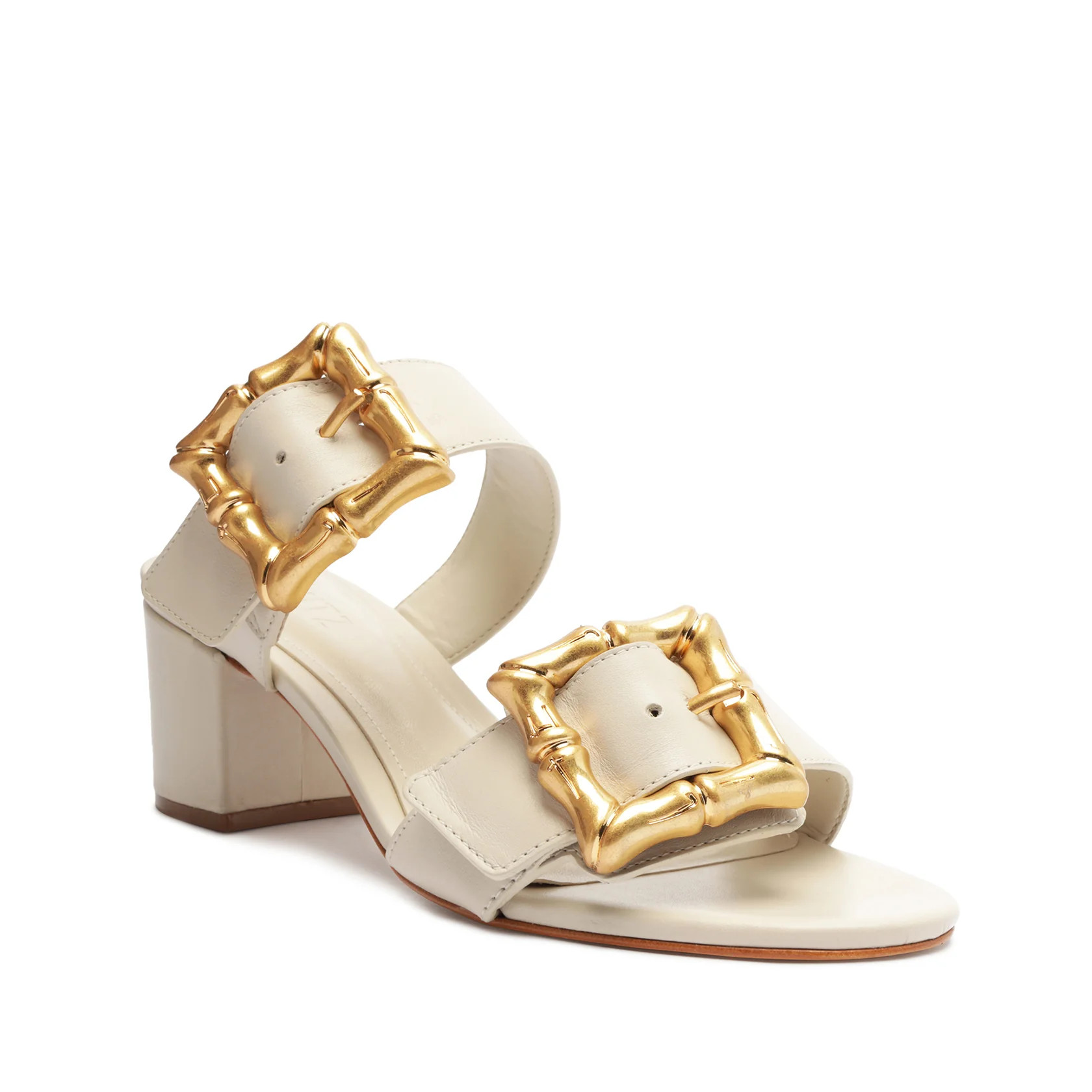 Enola Mid Block Sandal - White Block Heel Sandals | Schutz Shoes (US)