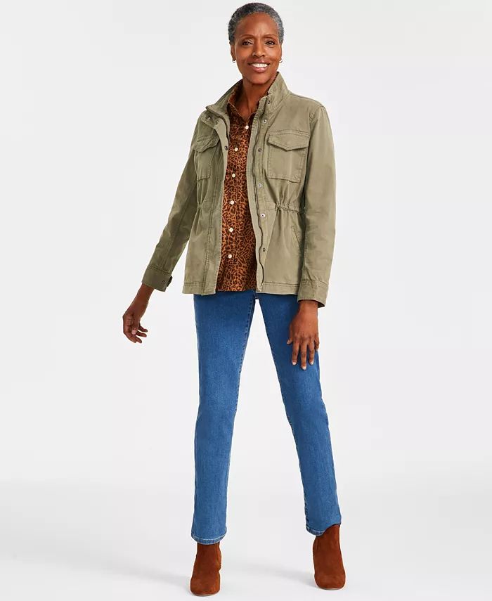 Style & Co Women's Curvy Straight-Leg High Rise Jeans, Created for Macy's - Macy's | Macy's