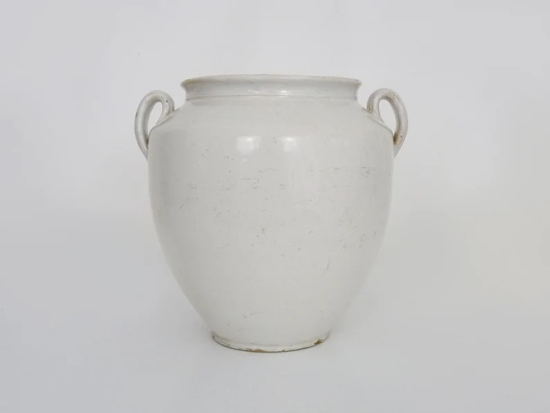 Rare Glazed White Confit Pot South West of France. Storage - Etsy | Etsy (US)