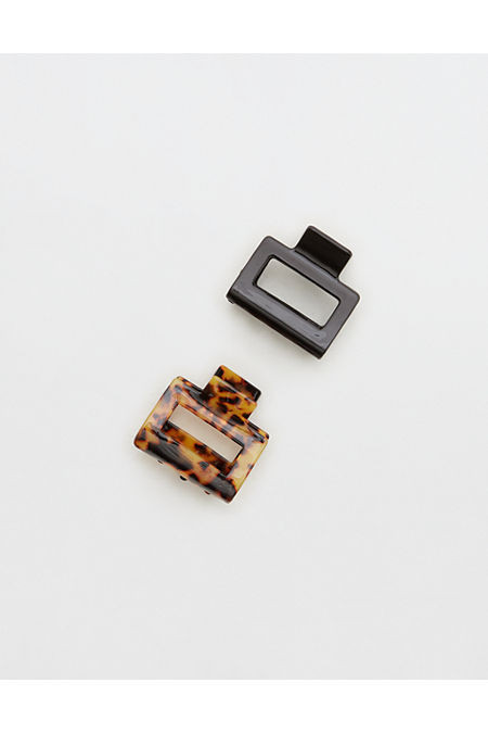 Aerie Square Clip 2-Pack Women's Torte One Size | American Eagle Outfitters (US & CA)