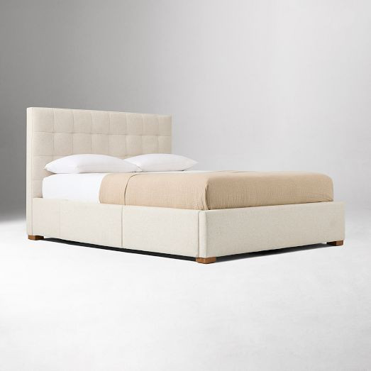 Emmett Tufted Side Storage Bed - Wood Legs | West Elm (US)