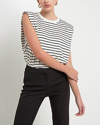 Endless Rose Padded Shoulder Tee | Express