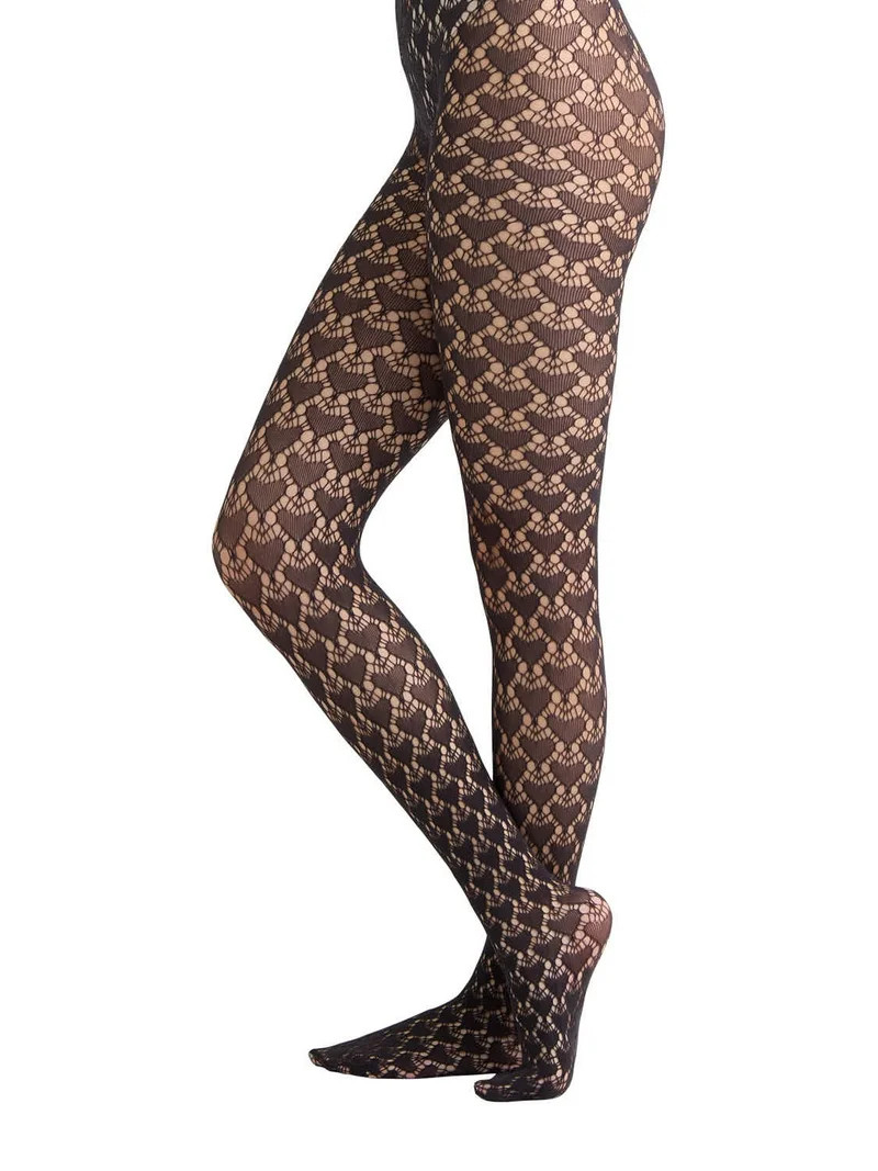 Joyspun Heart Fishnet Tights for Women, Small-3XL, 1-Pack - Walmart.com | Walmart (US)