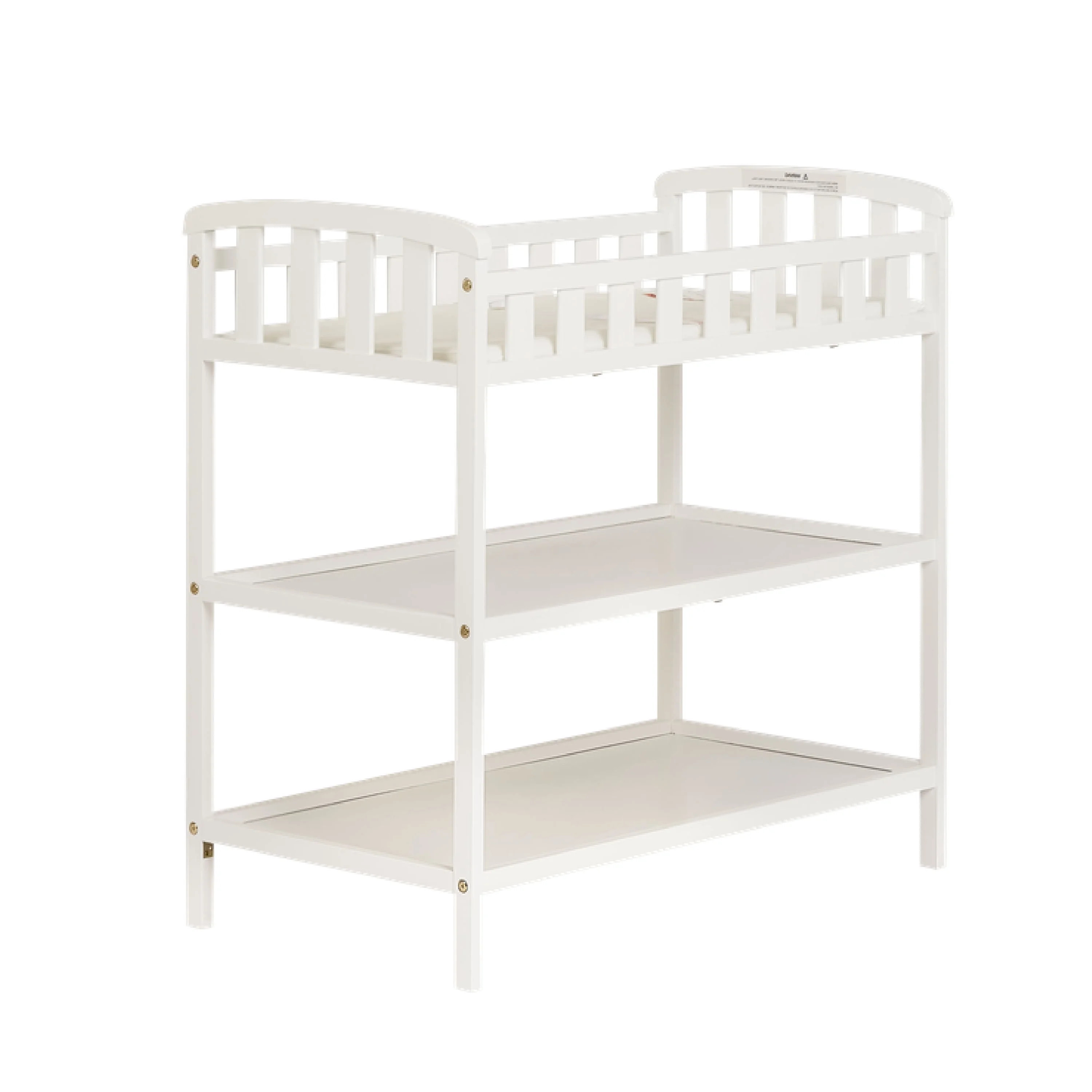 Dream On Me Emily Baby Changing Table with 2 Shelves and Changing Pad, White | Walmart (US)