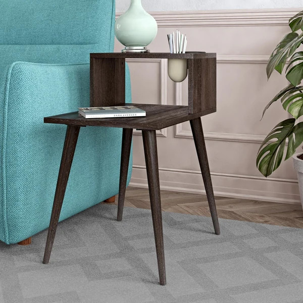 Carson Carrington Shorewood Mid Century Modern Wood End Table with Shelf | Bed Bath & Beyond