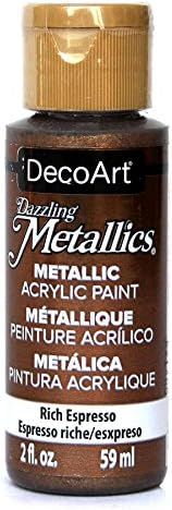 Amazon.com: DecoArt Dazzling Metallics 2-Ounce Rich Espresso Acrylic Paint ,Brown: Collapsible Po... | Amazon (US)