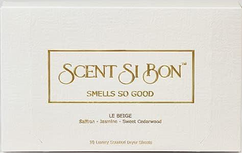 Scent Si Bon Luxury Scented Dryer Sheets, 50 Sheets, Le Beige Scent Inspired by Baccarat Rouge 54... | Amazon (US)