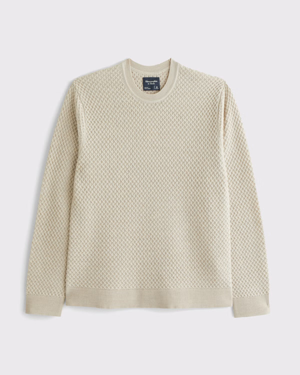 Merino Wool-Blend Crew Sweater | Abercrombie & Fitch (US)