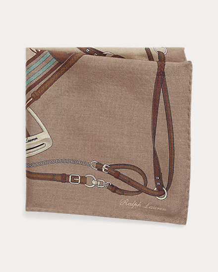 Equestrian Cashmere-Silk Pocket Square | Ralph Lauren (UK)