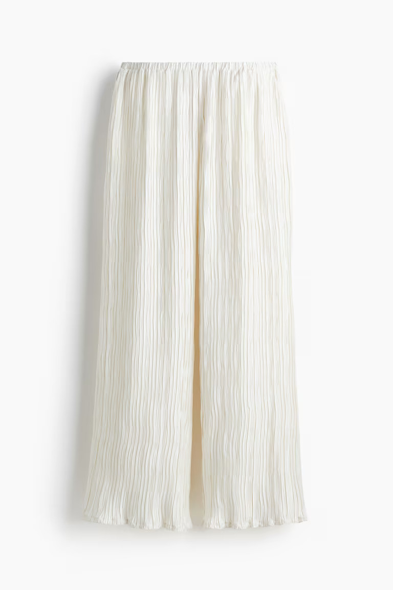 Crinkled pull-on trousers | H&M (UK, MY, IN, SG, PH, TW, HK)