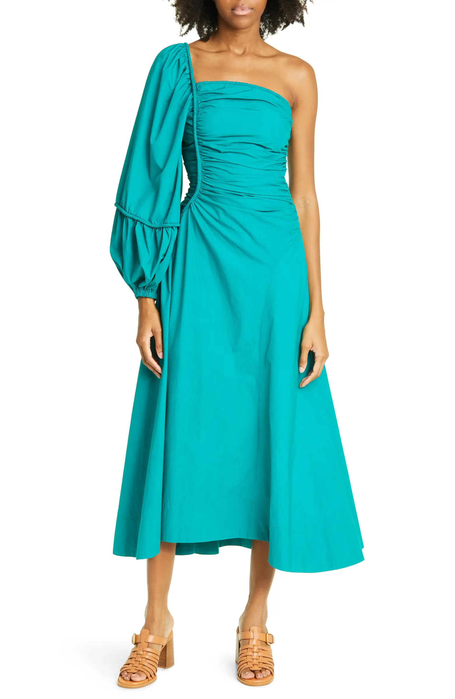 Ulla Johnson Fiorella One-Shoulder Midi Dress | Nordstrom | Nordstrom