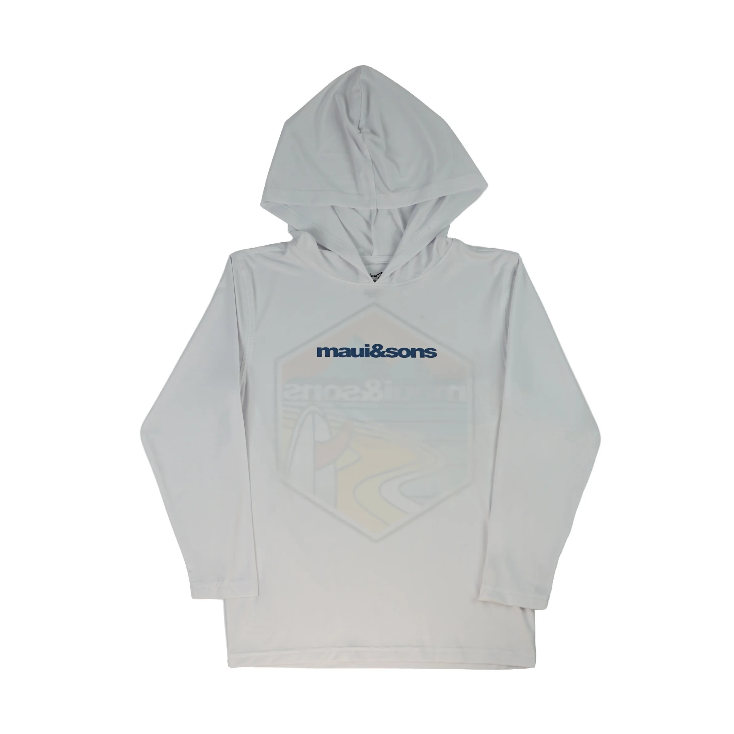 Maui and Sons Boys Hooded LS Sunshirt, The Beach UV Protection Top, White, Swim Cover Sunwear | Walmart (US)