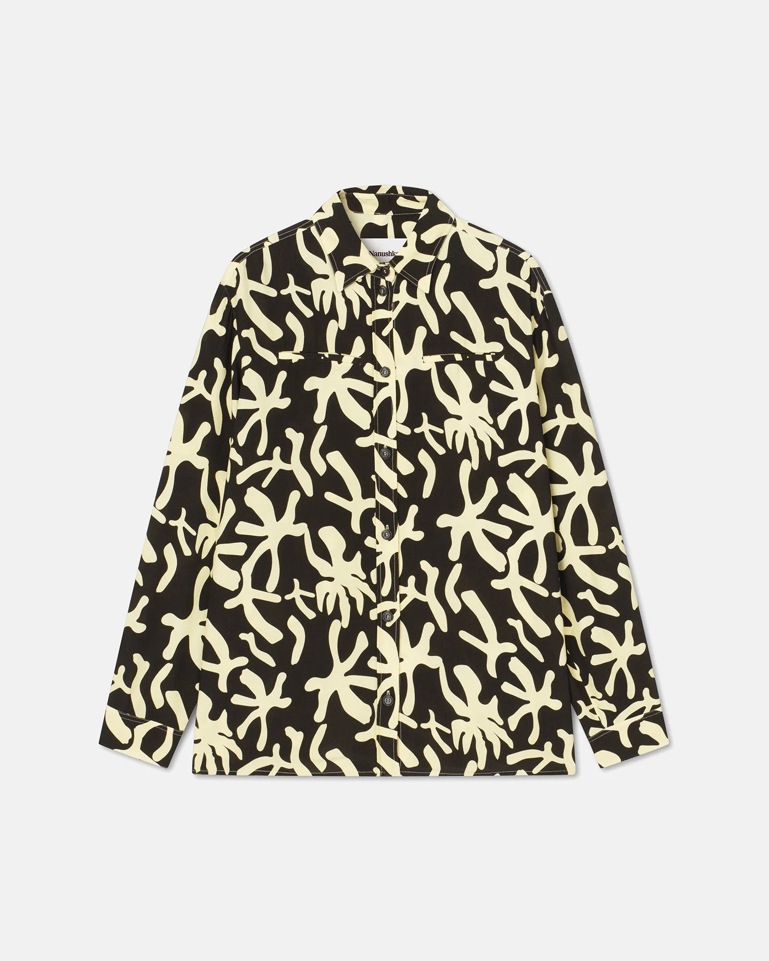 Marije - Sale Printed Crepe Shirt - Reef | Nanushka