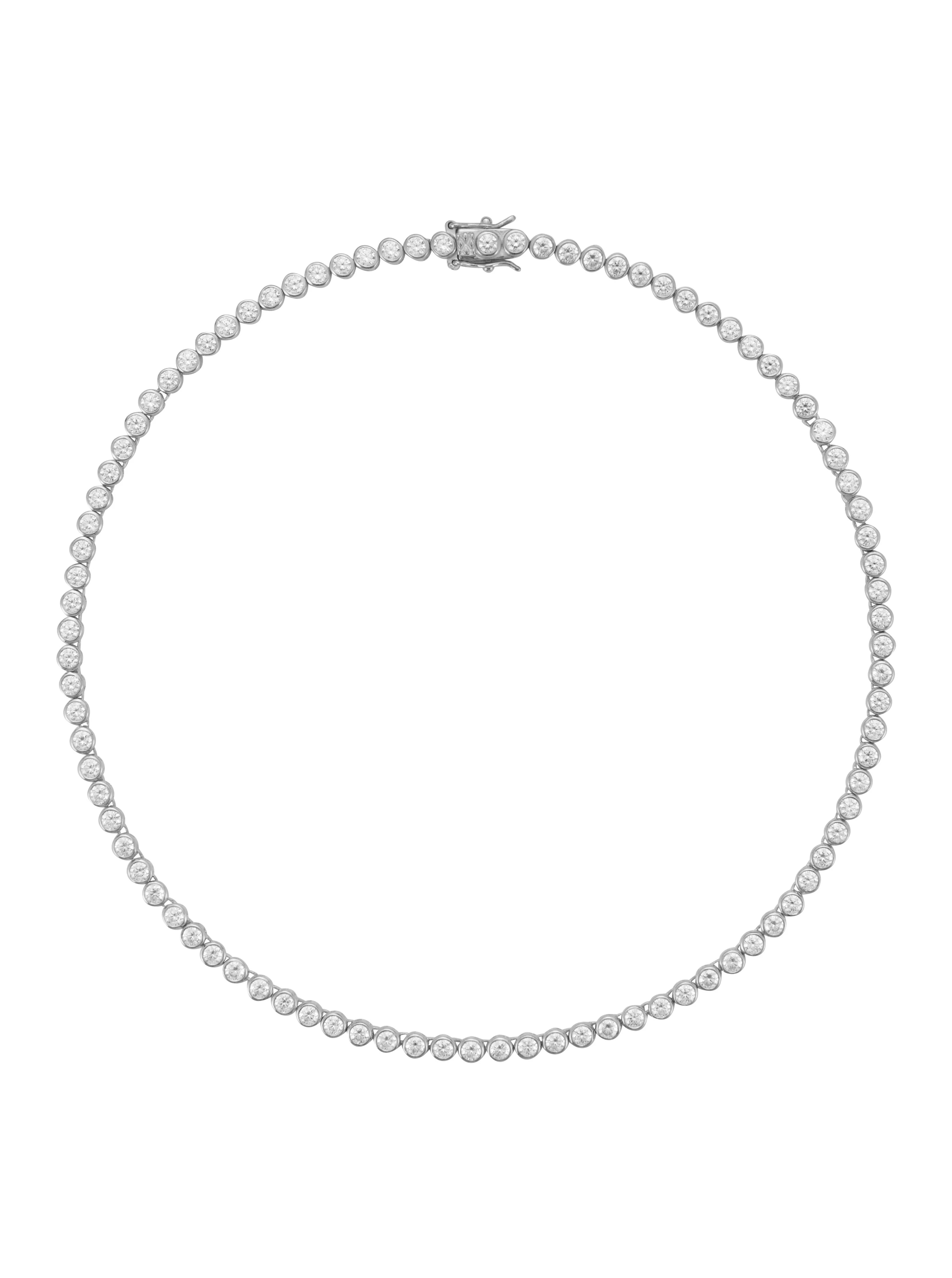JAMES BEZEL, 3MM LAB WHITE SAPPHIRE SILVER RIVIÈRE NECKLACE | Dorsey
