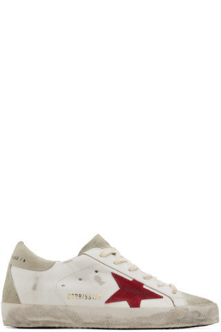 White & Gray Super-Star Sneakers | SSENSE