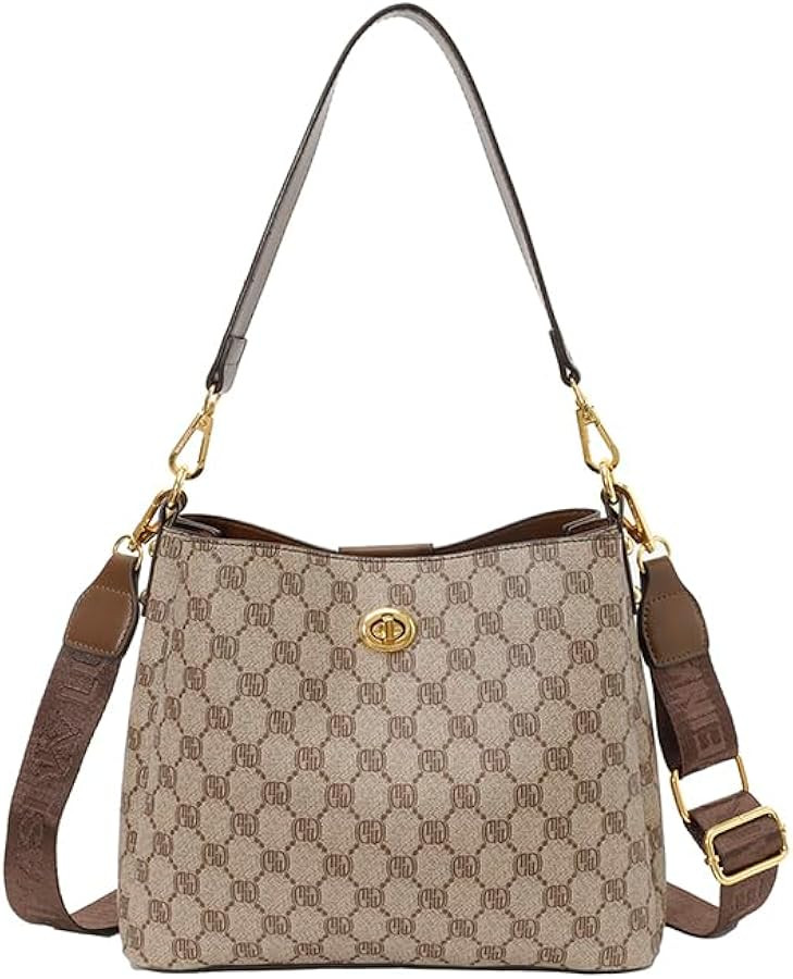 Crossbody Bags for Women, Shoulder Bag with Adjustable Strap,Classic Pattern with Gold Hardware | Amazon (US)