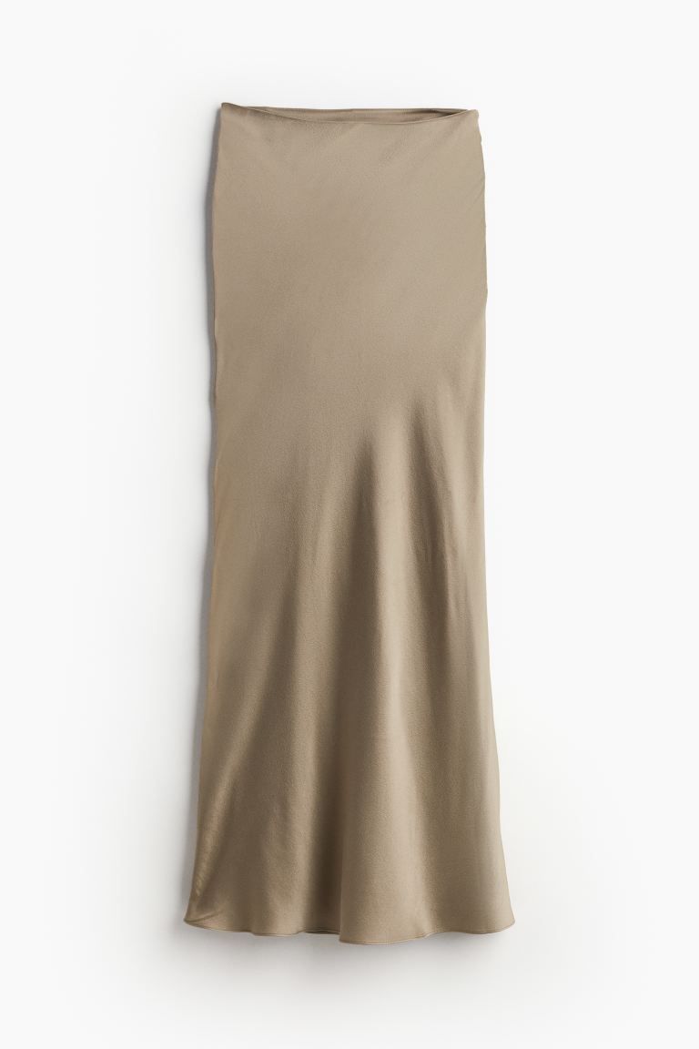 Silk Skirt - Khaki beige - Ladies | H&M US | H&M (US + CA)