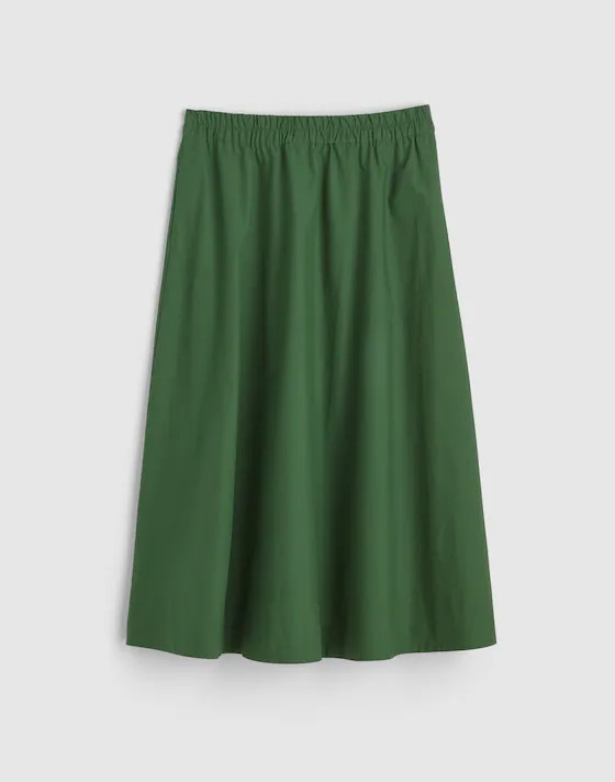 A-Line Midi Skirt in Poplin | Madewell