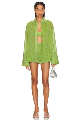 Oseree Lumiere Shirt in Lime from Revolve.com | Revolve Clothing (Global)
