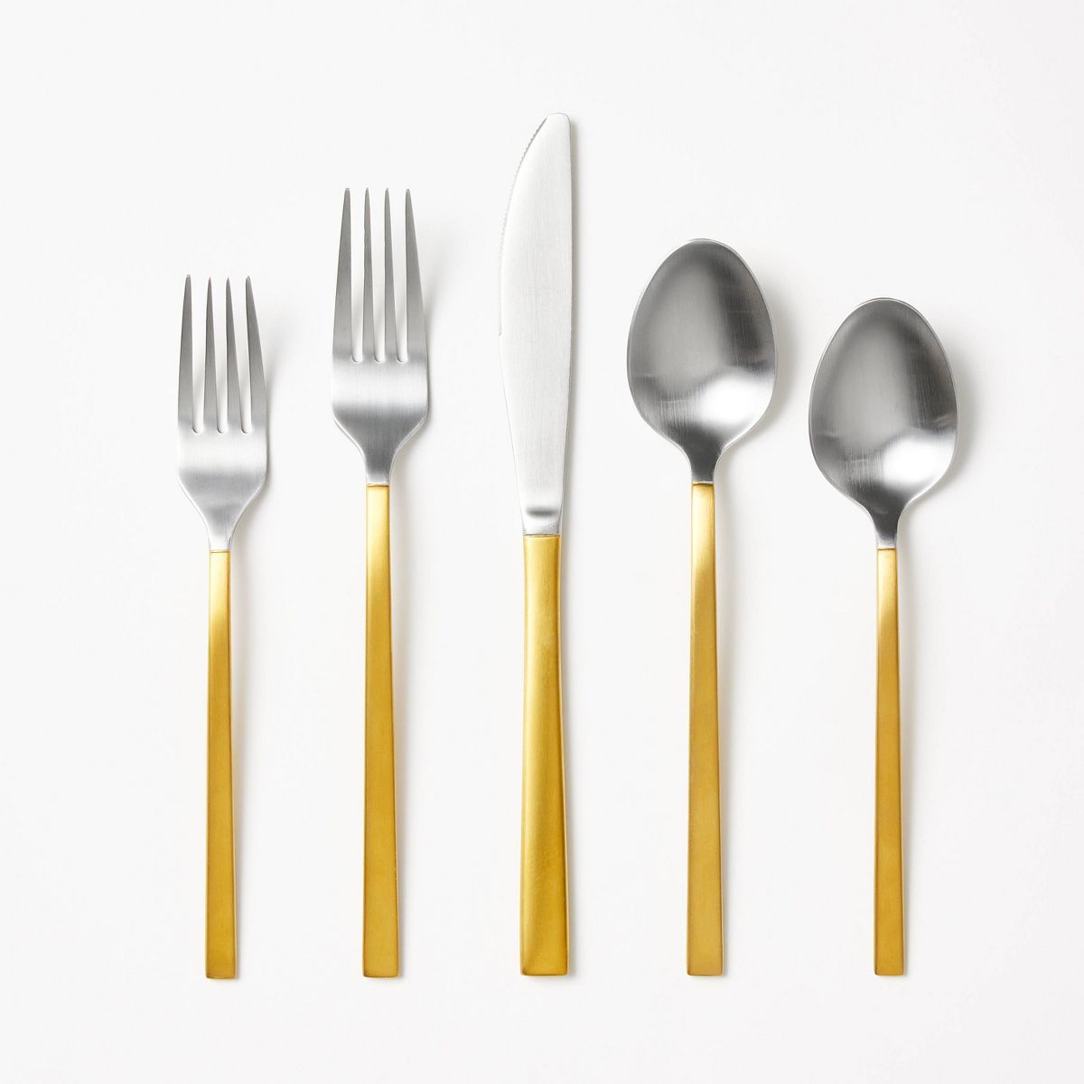 Two-Tone Kitchen Flatware Set Gold - Threshold™ designed with Studio McGee | Target