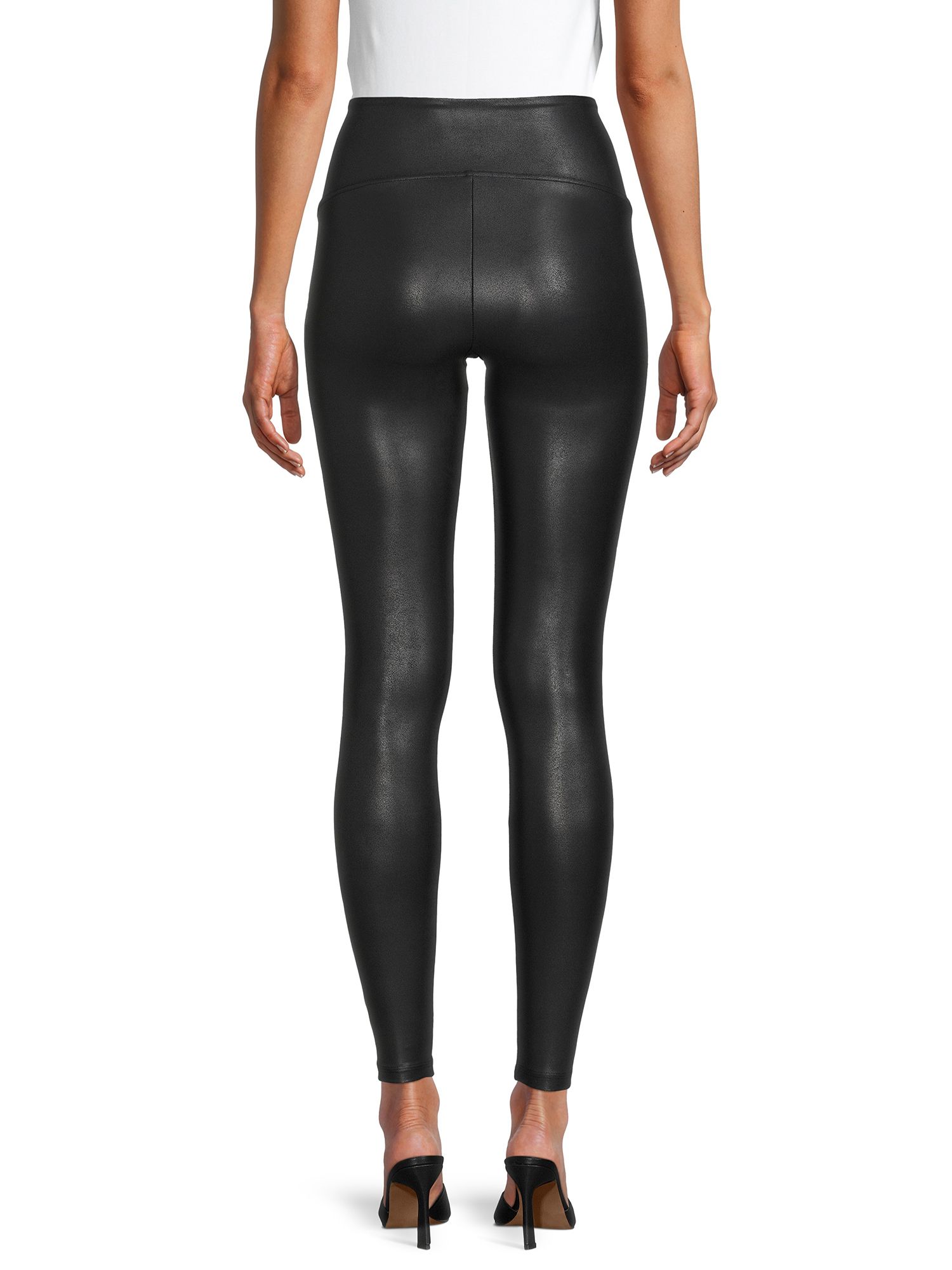 Time and Tru Women's Faux Leather Leggings, Sizes S-3XL | Walmart (US)