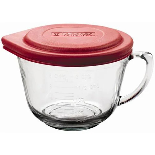Anchor Hocking 2 Quart Glass Batter Bowl with Red Lid | Walmart (US)