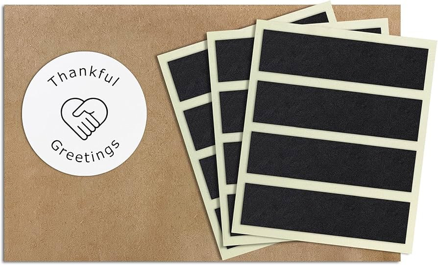 2” x .5” Rectangle Match Striker Stickers - 12 Pieces | Charcoal Match Strike Paper with Adhe... | Amazon (US)