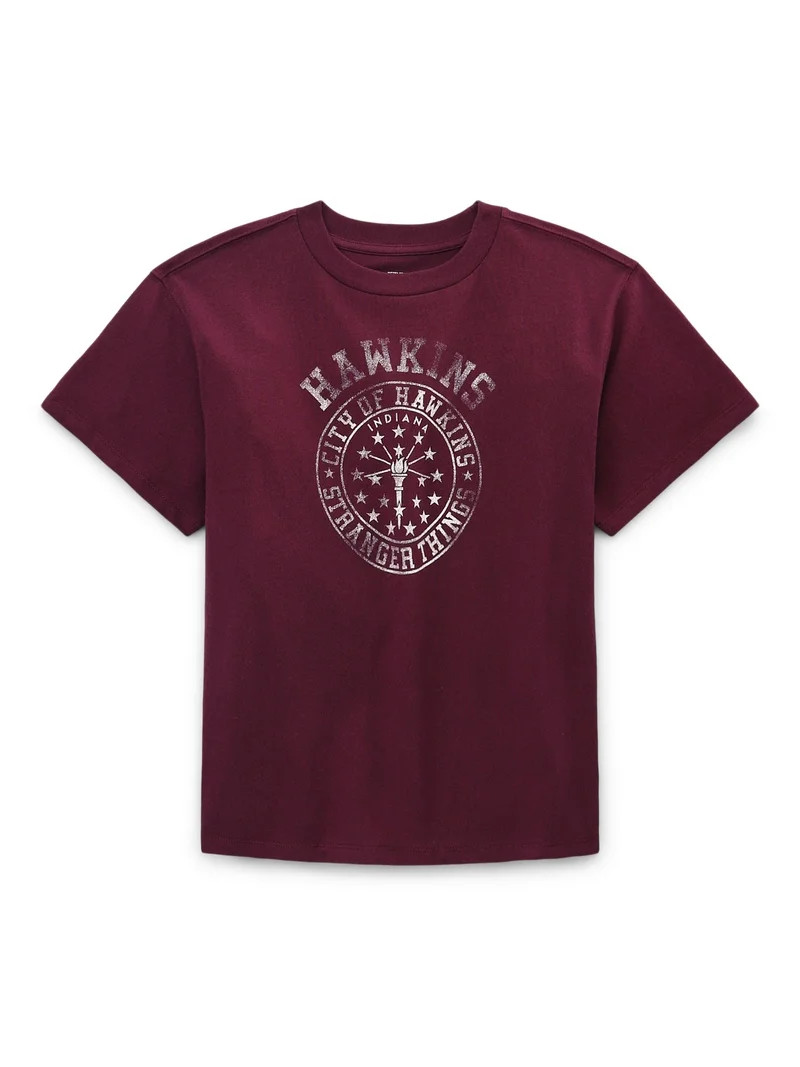 Weekend Academy Girls Short Sleeve Boxy Graphic T-Shirt, Sizes 4-18 | Walmart (US)