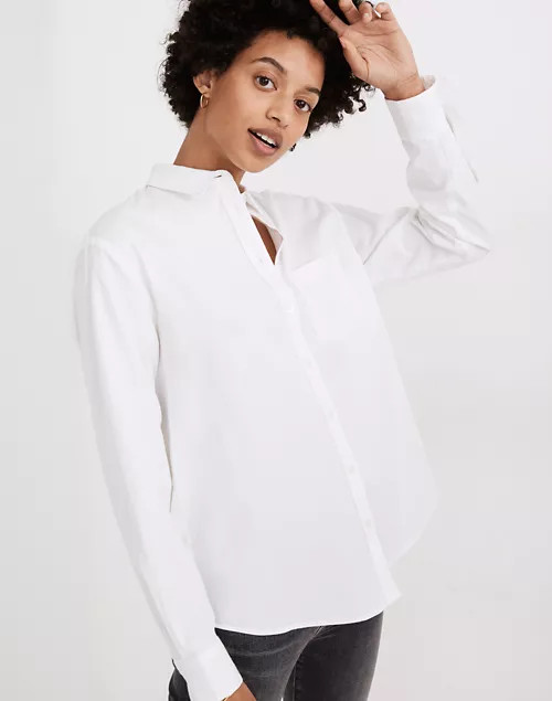 Side-Button Oversized Ex-Boyfriend Shirt | Madewell