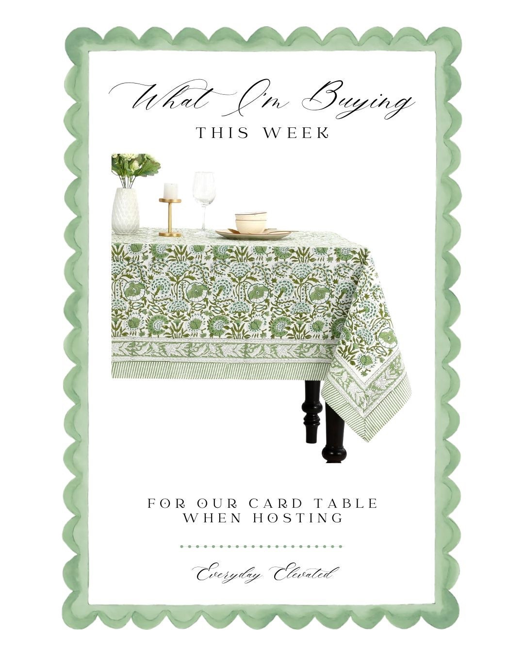 What I’m buying this week - a beautiful Indian block print tablecloth for our card table when we host guests! This comes in so many other beautiful patterns too. 



#LTKHome