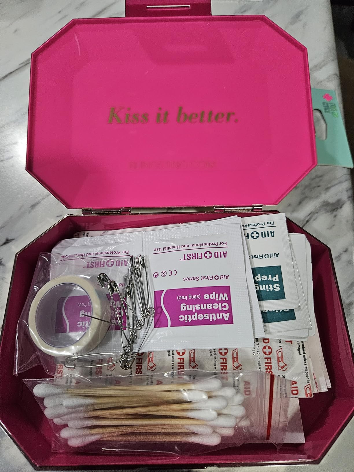 BLINGSTING First Aid Kit - 75 Essential First-aid Supplies, Bandages, Wipes, Gold Travel Case - M... | Amazon (US)