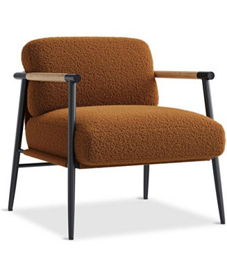 gaomon Modern Accent Chair with Metal Frame, Upholstered in Plush 420g Teddy Sherpa Fabric Cozy R... | Macy's