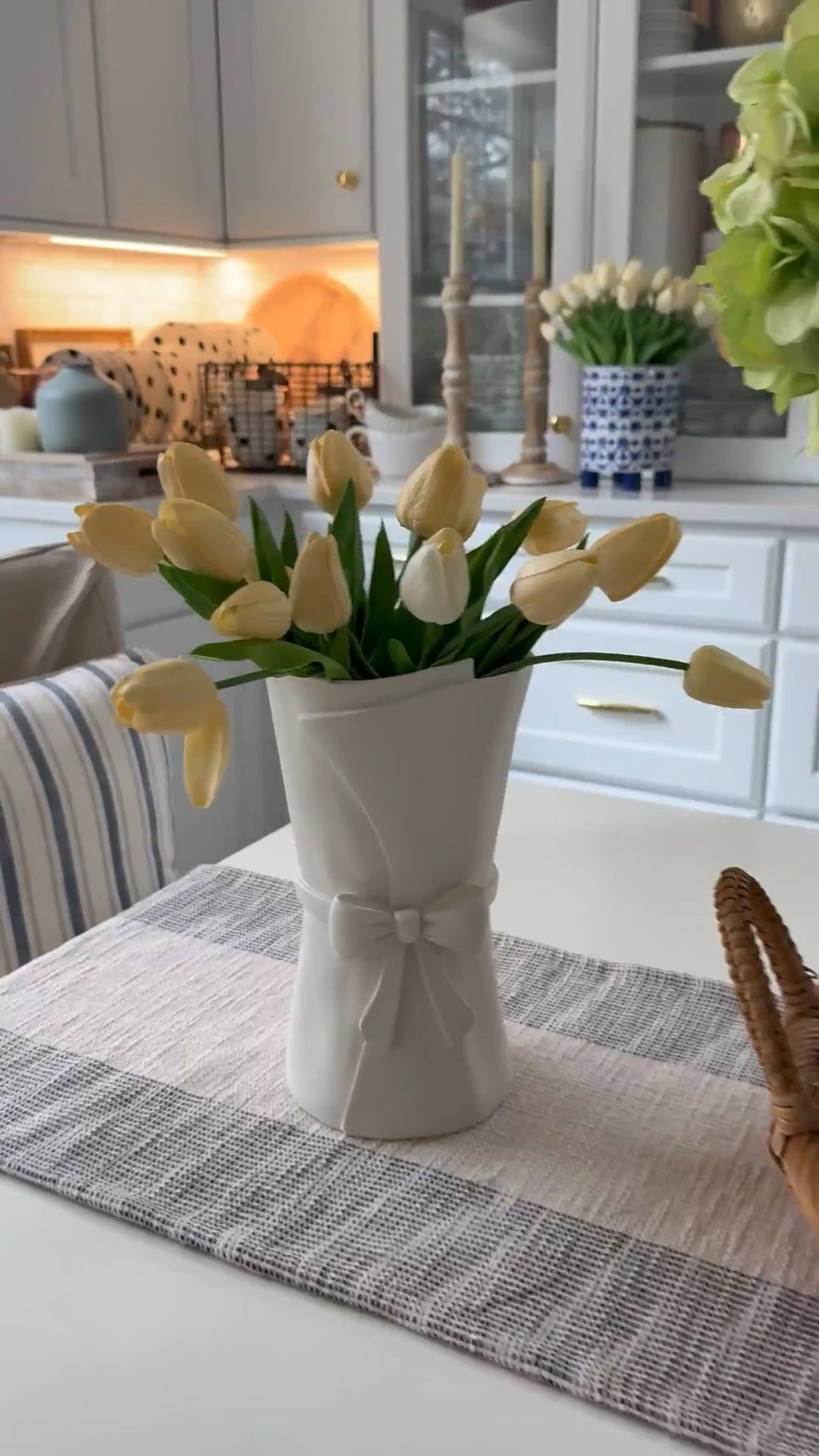 Spring decor has made my kitchen table into a lovely space for Easter. Sweet tulips in a bow vase, hydrangeas and little bunnies on cabbage dinnerware makes every detail magical. 


#flamelesscandles #styledtray #traystyling #traydecor #mytargetstyle #cornerofmyhome #aesthetic #interiordecorating #transitionalhome #kitchenreel #boujeeonabudget #kitchendecor #kitchensofinstagram #amazon #counterdecor #amazonmusthaves #openshelves #springdecor #springstyling #springrefresh #kitchensofinstagram #mypotterybarn #easterdecor #springflowers #springiscoming #springblooms #eastertime #easterbunny
Spring Tray | Tray Styling | Easter Decor | Interior Decorating I Amazon Home | Amazon Home Finds  | Home Decor | Easter Tray |
Spring Centerpiece | Easter Centerpiece |
Easter Bunny | Spring Home Decor | Kitchen
Centerpiece | Spring Vignette | Target  | Walmart 

#LTKSeasonal #LTKHome #LTKWatchNow