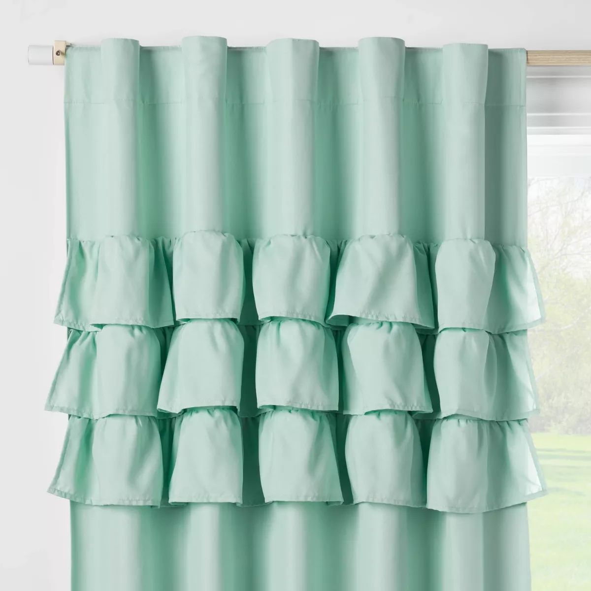 Ruffle Blackout Kids' Curtain Panel - Pillowfort™ | Target