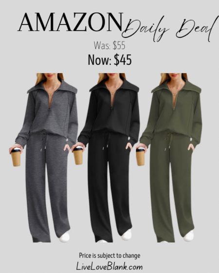 Amazon lounge set on sale
Make sure to clip 10% coupon
Casual outfit idea 
Prices subject to change
Commissionable link #ltku

#LTKGiftGuide #LTKfindsunder50 #LTKSeasonal