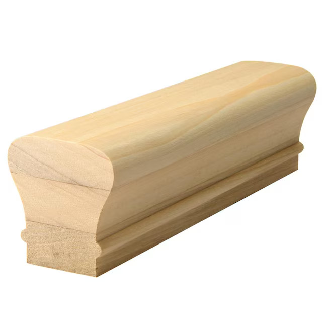 2.25-in x 144-in Natural Unfinished Wood Poplar Interior 6010 Handrail | Lowe's