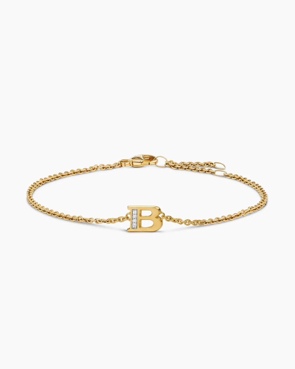 Petite Pavé Initial Chain Bracelet | David Yurman