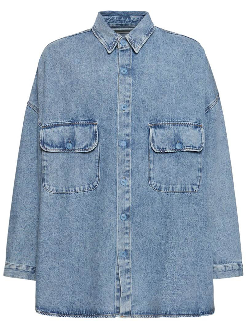 Dallas oversize cotton denim shirt - The Frankie Shop - Men | Luisaviaroma | Luisaviaroma