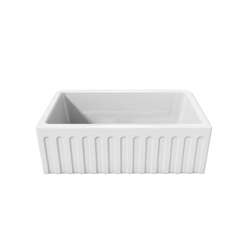 LAT/R3018W 30'' L Farmhouse / Apron Single Bowl Fireclay Kitchen Sink | Wayfair North America