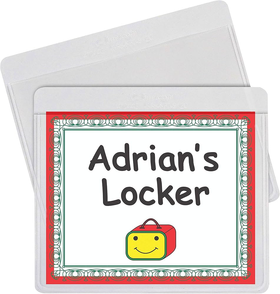 C-Line-70443 Self-Adhesive Labeling Pockets, Pack of 25, 3-1/2 x 2-3/4 in | Amazon (US)