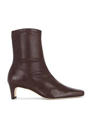 Staud Wally Sock Ankle Boot in Chocolate | FWRD 