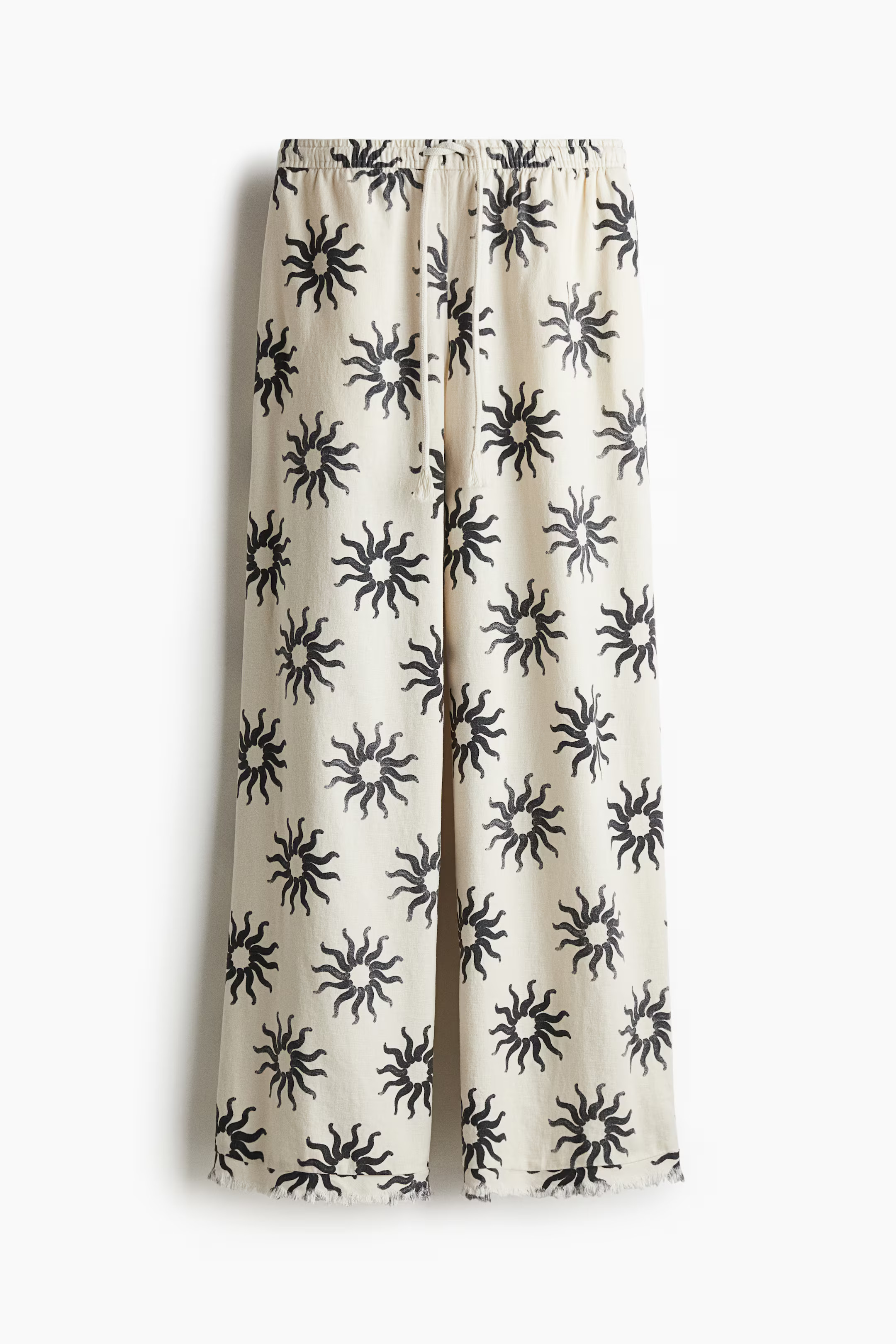Linen-blend drawstring trousers | H&M (UK, MY, IN, SG, PH, TW, HK)
