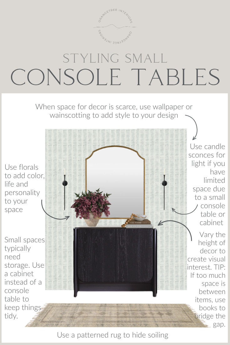 Decorating a small entryway doesn't mean sacrificing style.

A small console table can create a beautiful focal point while adding storage, personality, and function to your space. The key is to layer thoughtfully: start with a statement mirror, incorporate lighting, add greenery for life and movement, and finish with decorative accessories that reflect your personal style.

This designer-inspired small console table styling idea combines timeless textures, neutral decor, and practical storage solutions to help even the smallest entryway feel warm, welcoming, and beautifully curated.

I've linked all of the decor, accessories, artwork, lighting, and styling pieces used in this look so you can recreate it in your own home. Save this inspiration for your next entryway decorating project and shop the collection below. 

 #LTKHome