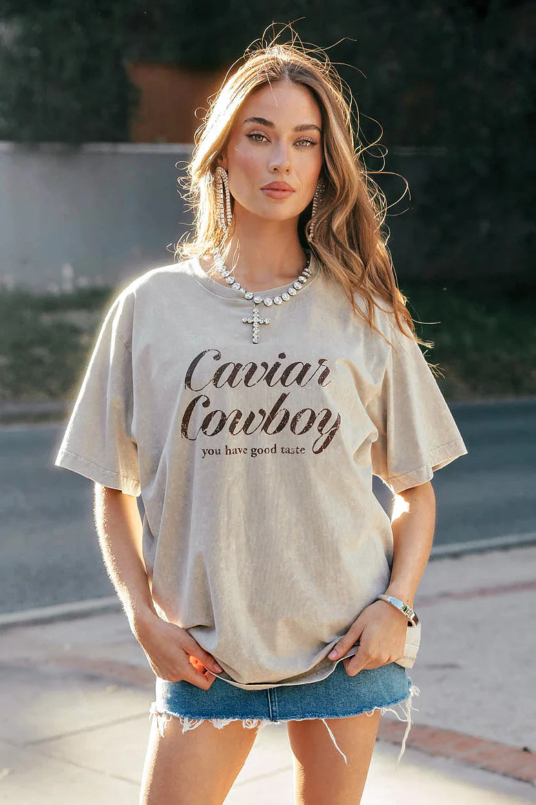NEW!! Cowboy Caviar Graphic Tee | Glitzy Bella